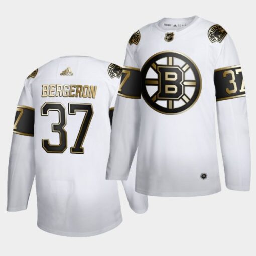 Boston Bruins Patrice Bergeron Golden Edition White Limited Jersey