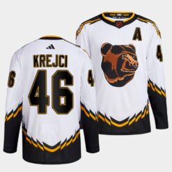 Boston Bruins Reverse Retro 2.0 David Krejci Primegreen White Jersey