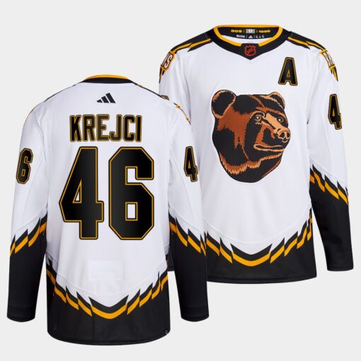 Boston Bruins Reverse Retro 2.0 David Krejci Primegreen White Jersey