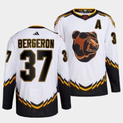 Boston Bruins Reverse Retro 2.0 Patrice Bergeron Primegreen White Jersey