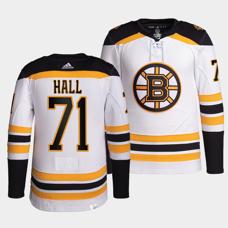 Boston Bruins Taylor Hall Away White Jersey Boston Bruins Taylor Hall Away White Jersey