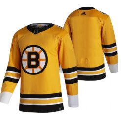 Boston Bruins Team 2021 Reverse Retro Gold Jersey