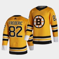 Boston Bruins Trent Frederic 2021 Reverse Retro Gold Authentic Jersey