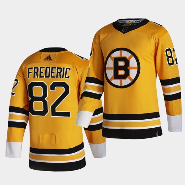 Boston Bruins Trent Frederic 2021 Reverse Retro Gold Authentic Jersey Boston Bruins Trent Frederic 2021 Reverse Retro Gold Authentic Jersey