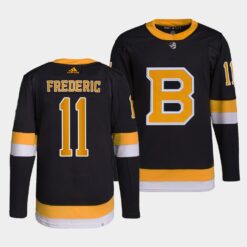 Boston Bruins Trent Frederic Home Black Jersey