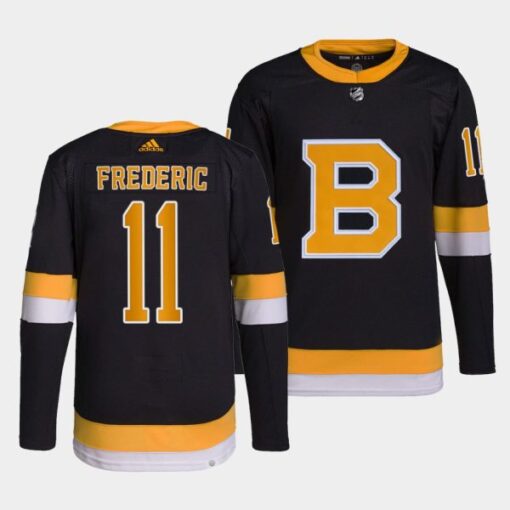Boston Bruins Trent Frederic Home Black Jersey
