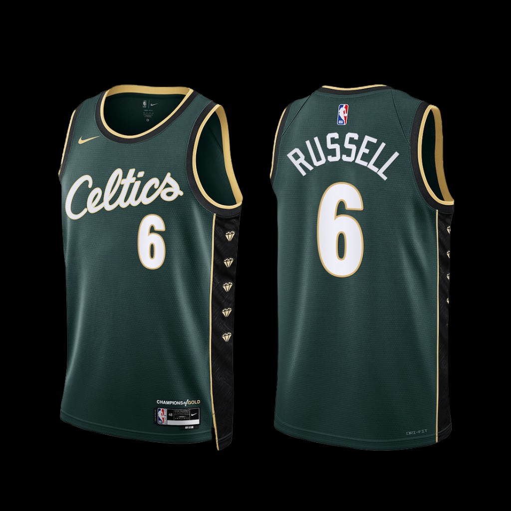 Boston Celtics Bill Russell 2022-23 City Edition Jersey Green Boston Celtics Bill Russell 2022-23 City Edition Jersey Green