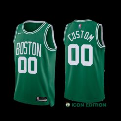 Boston Celtics Custom 2022-23 Green Icon Edition Jersey