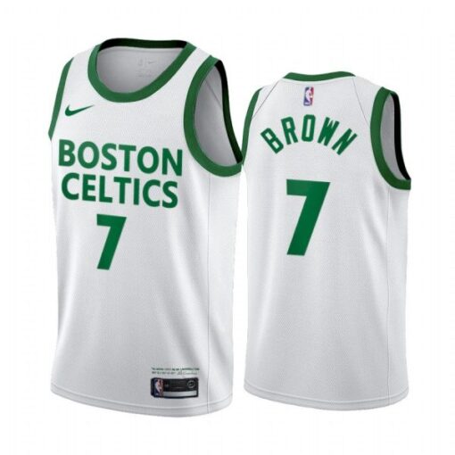 Boston Celtics Jaylen Brown 2021 City White Jersey