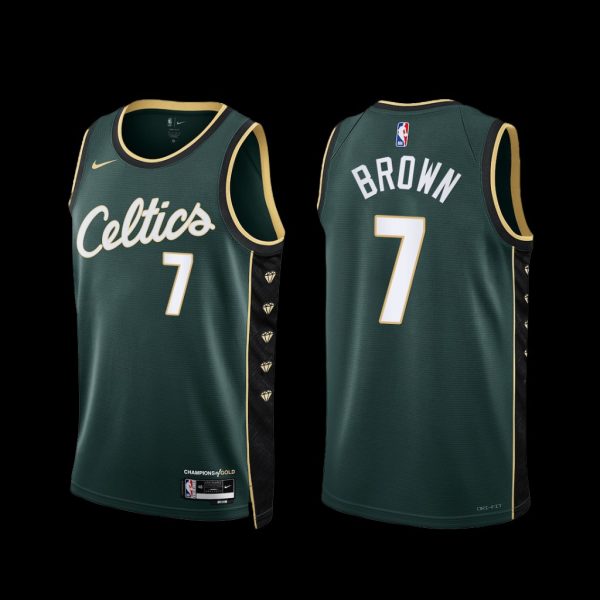 Boston Celtics Jaylen Brown 2022-23 City Edition Jersey Green Boston Celtics Jaylen Brown 2022-23 City Edition Jersey Green