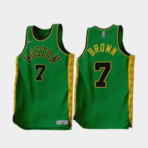 Boston Celtics Jaylen Brown 2022-23 Earned Edition Jersey Green