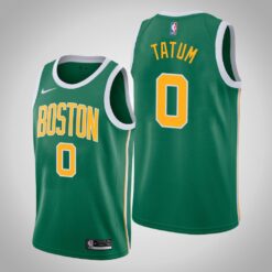 Boston Celtics Jayson Tatum Green Earned Edition Jersey