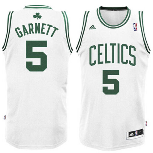 Boston Celtics Kevin Garnett White Throwback Jersey