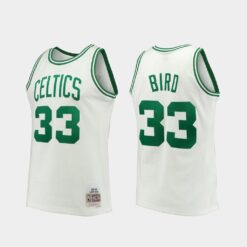 Boston Celtics Larry Bird White 1985-86 Throwback Jersey