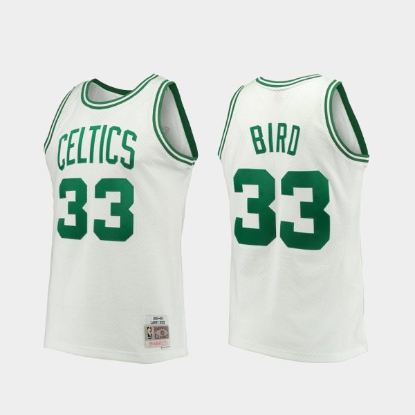 Boston Celtics Larry Bird White 1985-86 Throwback Jersey Boston Celtics Larry Bird White 1985-86 Throwback Jersey