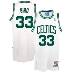 Boston Celtics Larry Bird White Throwback Jersey