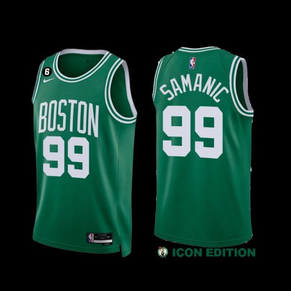 Boston Celtics Luka Samanic 2022-23 Icon Edition Jersey Green Boston Celtics Luka Samanic 2022-23 Icon Edition Jersey Green