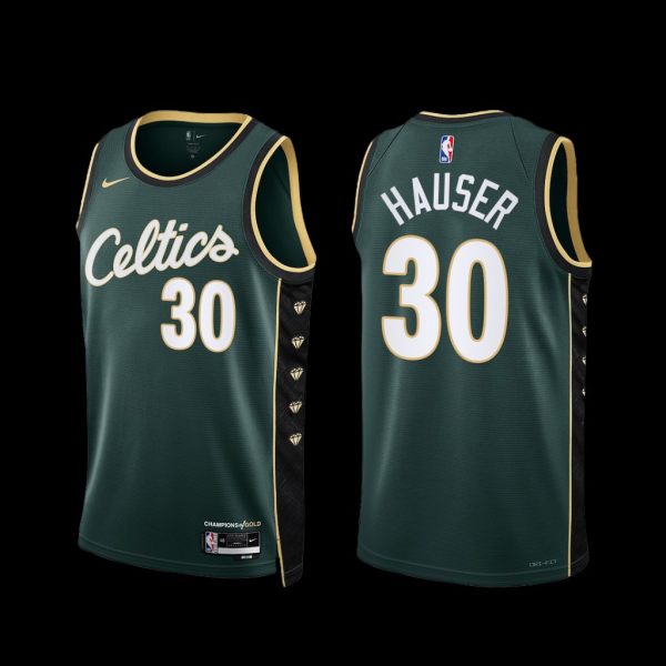 Boston Celtics Sam Hauser 2022-23 City Edition Jersey Green Boston Celtics Sam Hauser 2022-23 City Edition Jersey Green