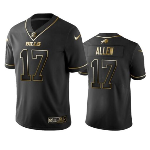 Buffalo Bills Josh Allen Black Golden Limited Jersey
