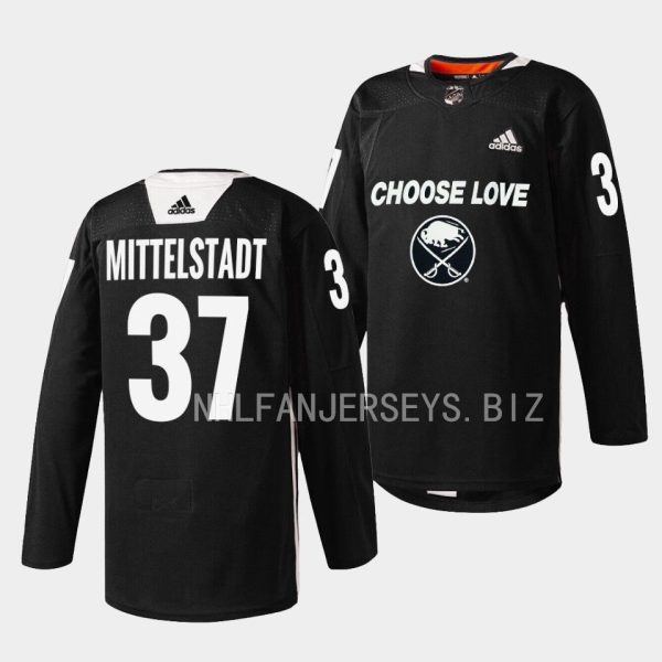 Buffalo Sabres Casey Mittelstadt 2023 Choose Love Night Black Jersey Buffalo Sabres Casey Mittelstadt 2023 Choose Love Night Black Jersey