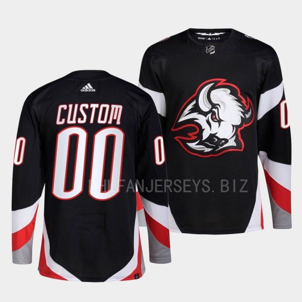 Buffalo Sabres Custom 2022-23 Goathead Alternate Black Jersey Buffalo Sabres Custom 2022-23 Goathead Alternate Black Jersey