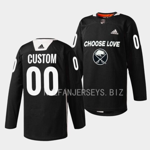 Buffalo Sabres Custom 2023 Choose Love Night Black Jersey