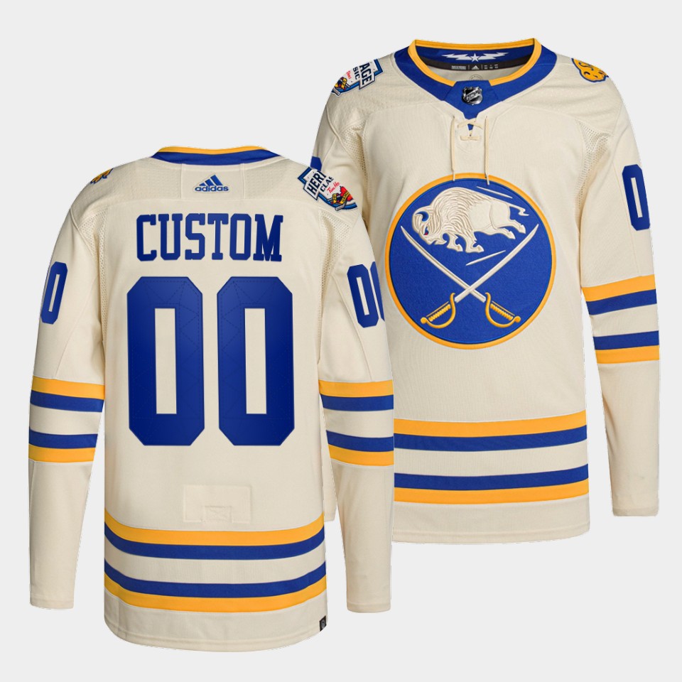 Buffalo Sabres Custom Heritage Classic White Jersey Buffalo Sabres Custom Heritage Classic White Jersey