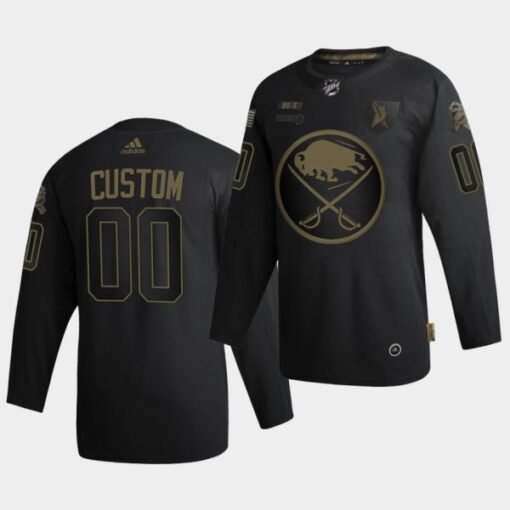 Buffalo Sabres Custom Salute To Service Black Jersey