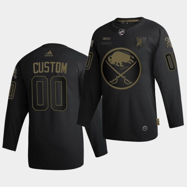 Buffalo Sabres Custom Salute To Service Black Jersey Buffalo Sabres Custom Salute To Service Black Jersey