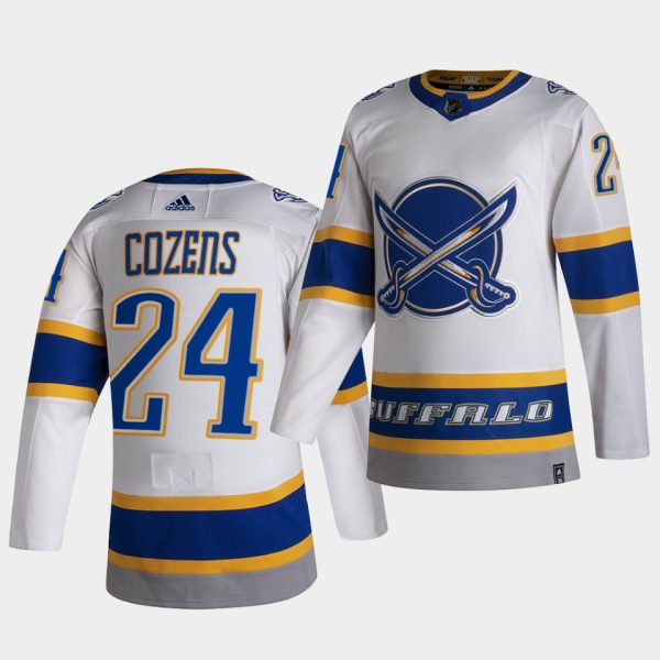Buffalo Sabres Dylan Cozens 2021 Reverse Retro White Special Edition Jersey Buffalo Sabres Dylan Cozens 2021 Reverse Retro White Special Edition Jersey