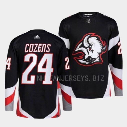 Buffalo Sabres Dylan Cozens 2022-23 Goathead Alternate Black Jersey