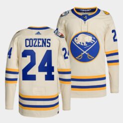 Buffalo Sabres Dylan Cozens 2022 Heritage Classic White Jersey