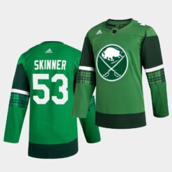 Buffalo Sabres Jeff Skinner 2020 St. Patrick’s Day Player Green Jersey