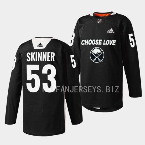 Buffalo Sabres Jeff Skinner 2023 Choose Love Night Black Jersey