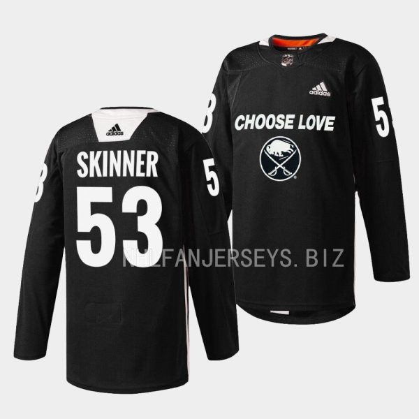 Buffalo Sabres Jeff Skinner 2023 Choose Love Night Black Jersey Buffalo Sabres Jeff Skinner 2023 Choose Love Night Black Jersey