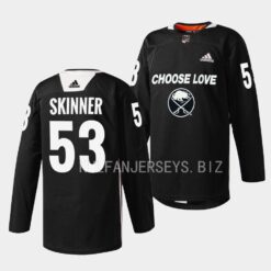 Buffalo Sabres Jeff Skinner 2023 Choose Love Night Black Jersey