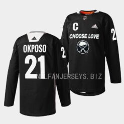 Buffalo Sabres Kyle Okposo 2023 Choose Love Night Black Jersey