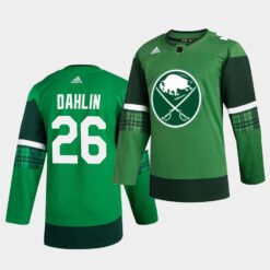 Buffalo Sabres Rasmus Dahlin 2020 St. Patrick’s Day Player Green Jersey