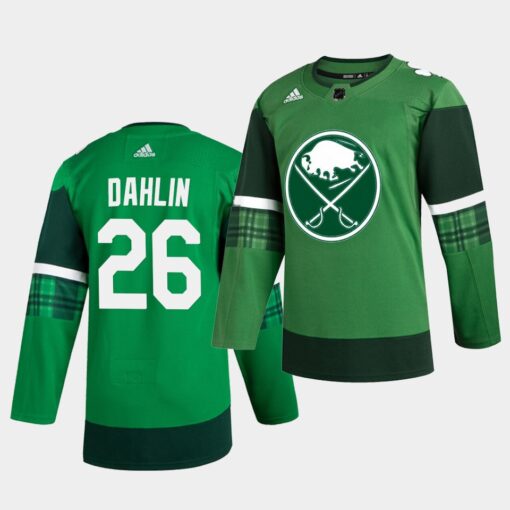 Buffalo Sabres Rasmus Dahlin 2020 St. Patrick’s Day Player Green Jersey