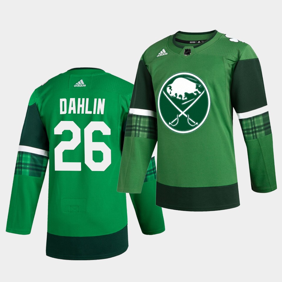 Buffalo Sabres Rasmus Dahlin 2020 St. Patrick's Day Player Green Jersey Buffalo Sabres Rasmus Dahlin 2020 St. Patrick's Day Player Green Jersey