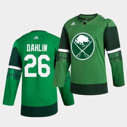 Buffalo Sabres Rasmus Dahlin 2020 St. Patrick’s Day Player Green Jersey