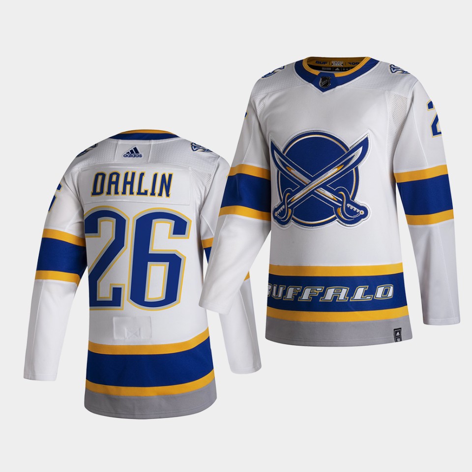 Buffalo Sabres Rasmus Dahlin 2021 Reverse Retro White Special Edition Jersey Buffalo Sabres Rasmus Dahlin 2021 Reverse Retro White Special Edition Jersey