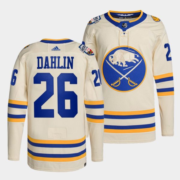 Buffalo Sabres Rasmus Dahlin 2022 Heritage Classic White Jersey Buffalo Sabres Rasmus Dahlin 2022 Heritage Classic White Jersey