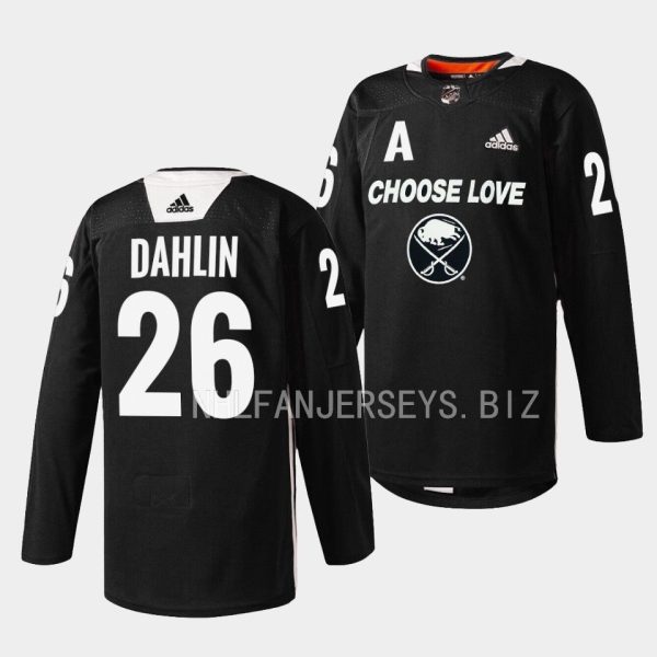 Buffalo Sabres Rasmus Dahlin 2023 Choose Love Night Black Jersey Buffalo Sabres Rasmus Dahlin 2023 Choose Love Night Black Jersey