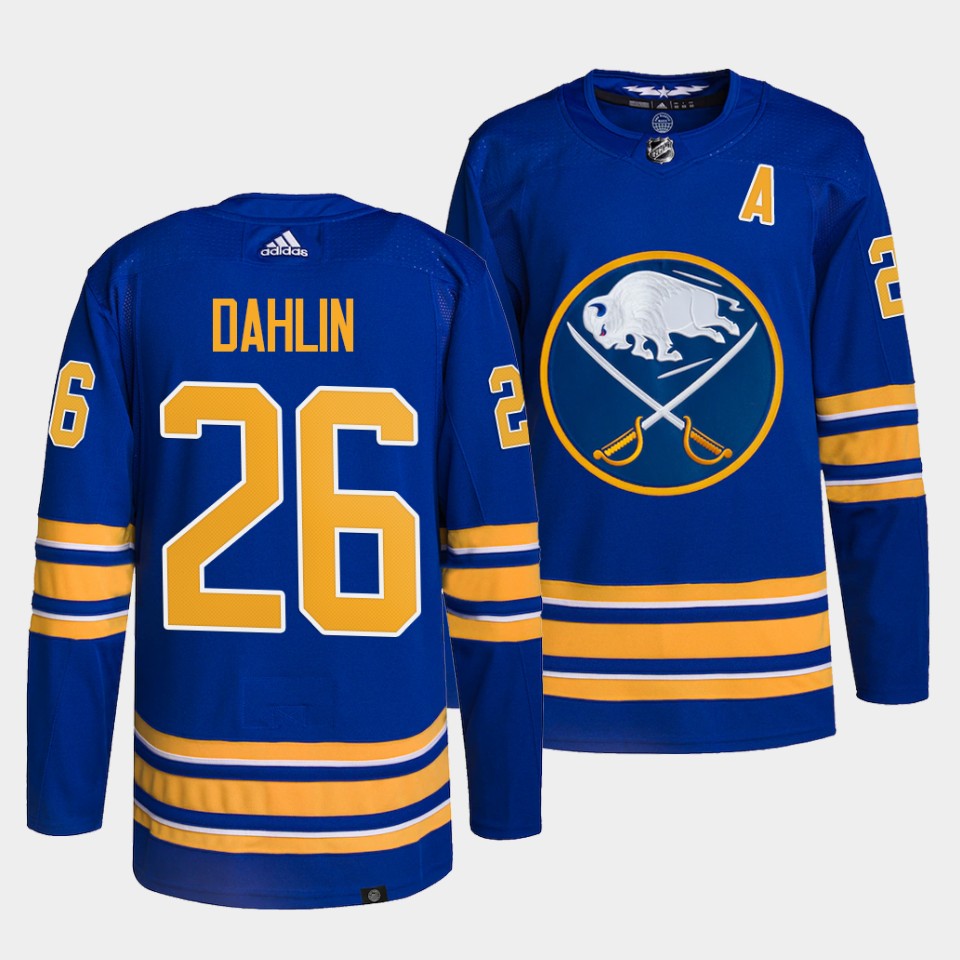 Buffalo Sabres Rasmus Dahlin Home Royal Primegreen Jersey Buffalo Sabres Rasmus Dahlin Home Royal Primegreen Jersey