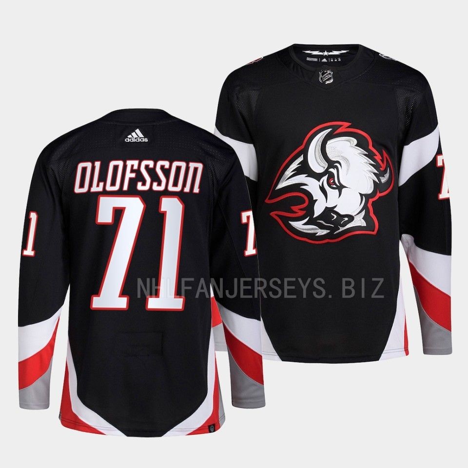 Buffalo Sabres Victor Olofsson 2022-23 Goathead Alternate Black Jersey Buffalo Sabres Victor Olofsson 2022-23 Goathead Alternate Black Jersey