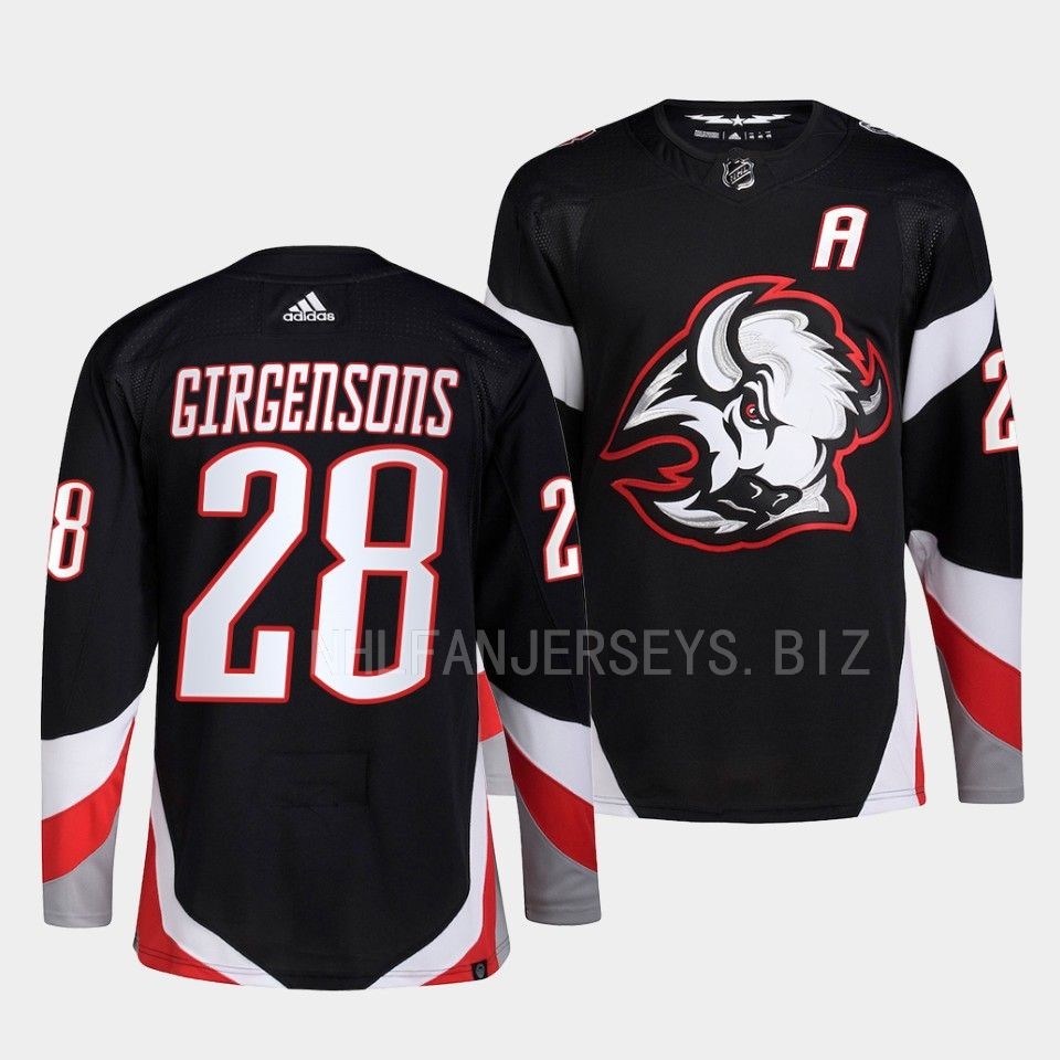 Buffalo Sabres Zemgus Girgensons 2022-23 Goathead Alternate Black Jersey Buffalo Sabres Zemgus Girgensons 2022-23 Goathead Alternate Black Jersey