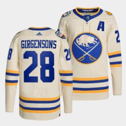 Buffalo Sabres Zemgus Girgensons 2022 Heritage Classic White Jersey