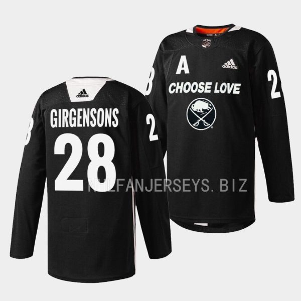 Buffalo Sabres Zemgus Girgensons 2023 Choose Love Night Black Jersey Buffalo Sabres Zemgus Girgensons 2023 Choose Love Night Black Jersey