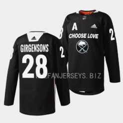 Buffalo Sabres Zemgus Girgensons 2023 Choose Love Night Black Jersey